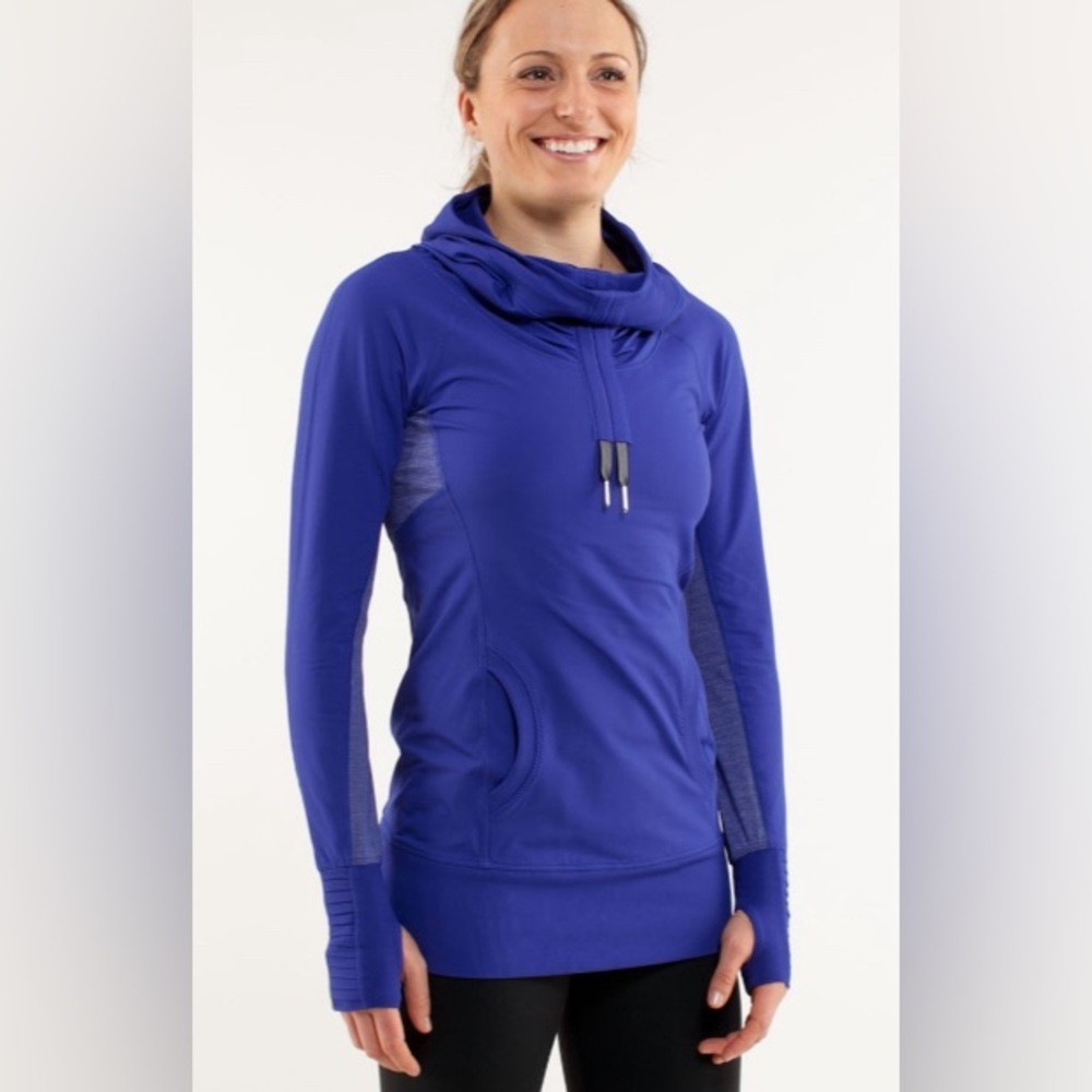Women’s Cowl Neck Long-Sleeve Top in Royal Blue